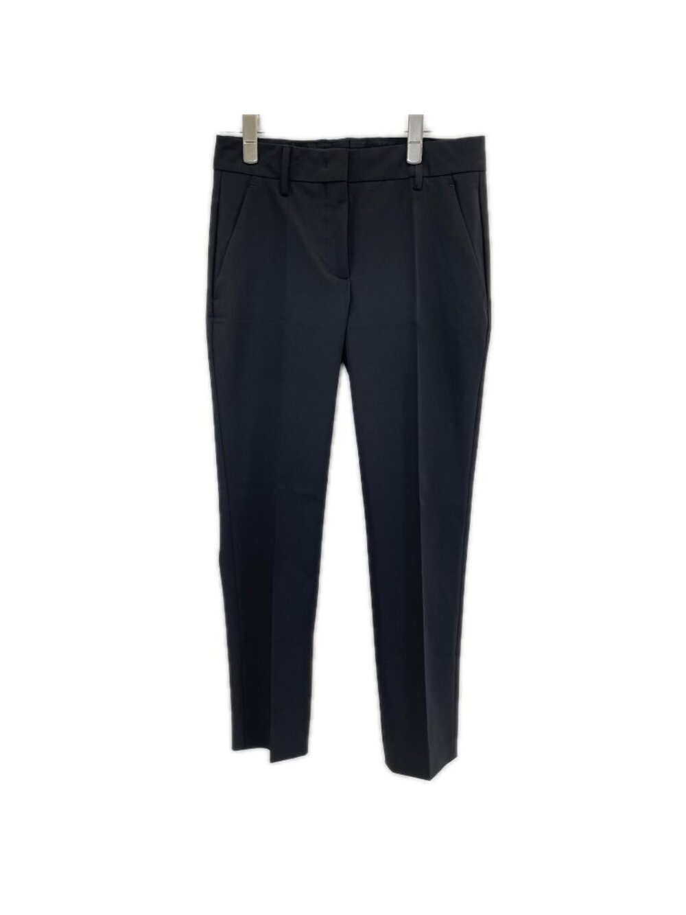 Prada Black Polyester Center Crease Tapered Trousers Pants 36
